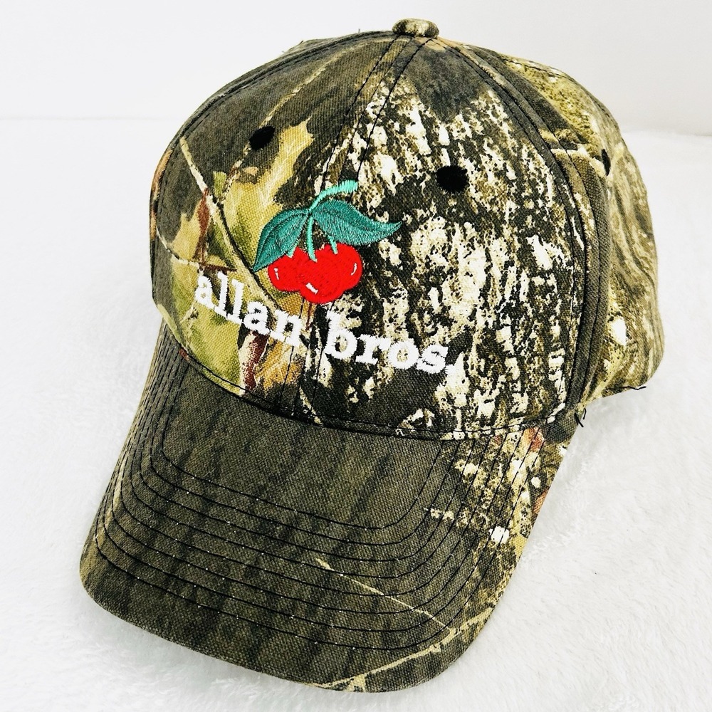 Allan Bros. Cherry Camo Hiking Hunting Hat Cap Strapback Adjustable Green